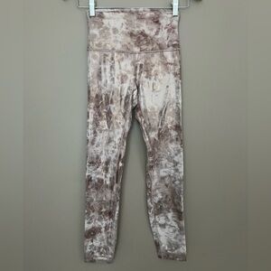 {Lululemon} Align High-Rise Pant 25" Shine in Diamond Dye Misty Shell Cacao